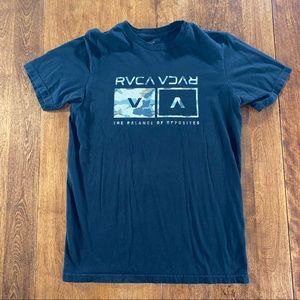 Mens RVCA camo t-shirt black small